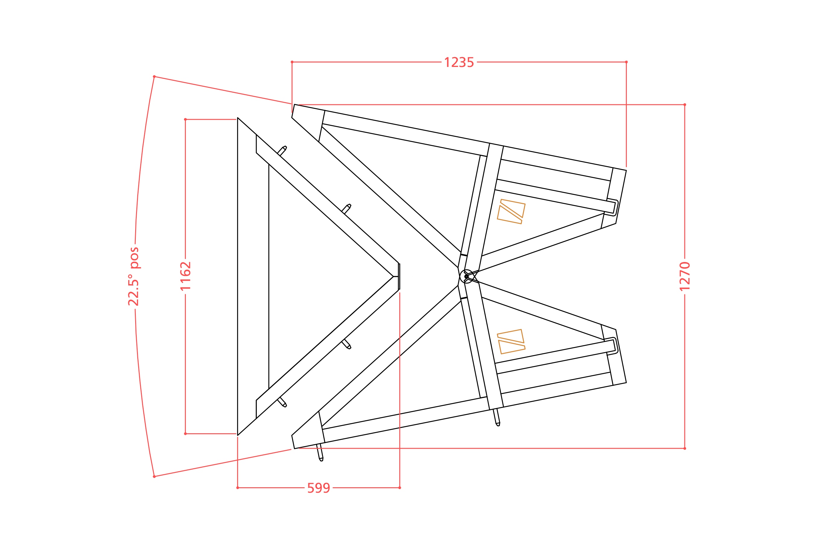 DB Vario Corner infill 22.5º Positive (Pink)-3