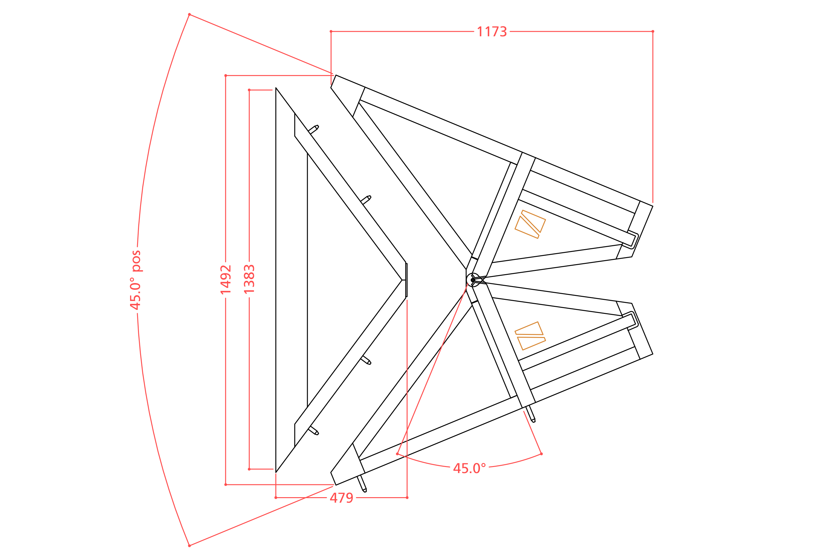 DB Vario Corner infill 45º Positive (Green)-3